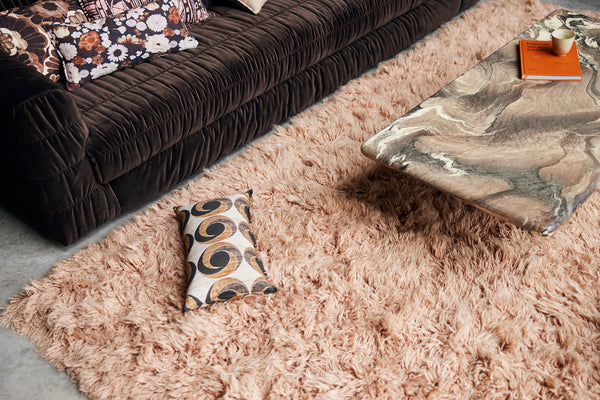Vloerkleed Fluffy zachtroze 200 x 300 cm