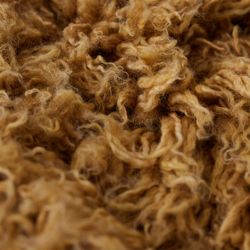 Fluffy round rug caramel (ø200)