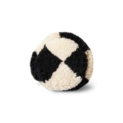 Woolen bolster cushion black and white statement (13x50cm)