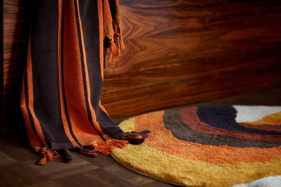 Bath mat retro swirl (90x120cm)