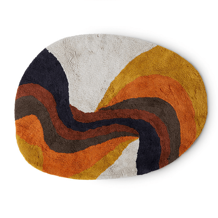 Bath mat retro swirl (90x120cm)