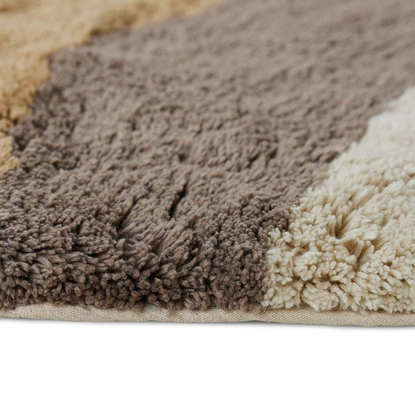 Bath mat natural waves (120x120cm)