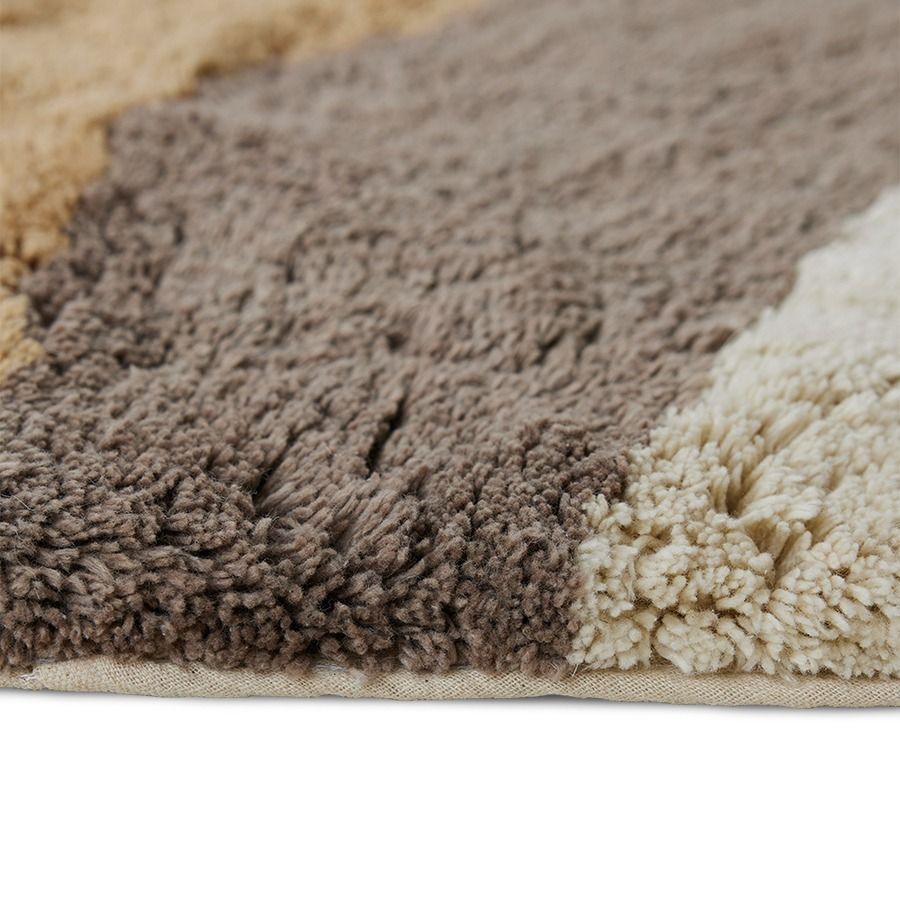 Bath mat natural waves (120x120cm)
