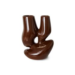 Ceramic vase organic espresso L