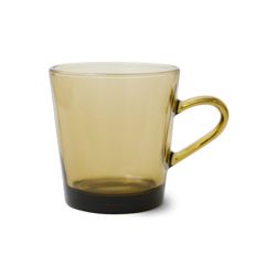 70s glassware: coffee cups mud brown (set of 4)