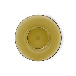 70s glassware: saucers mud brown (set of 4)