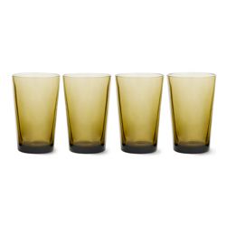 70s glassware: tea glasses mud brown (set of 4)