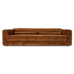 club couch: royal velvet, caramel