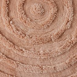 Round woolen rug soft pink (150x150cm)