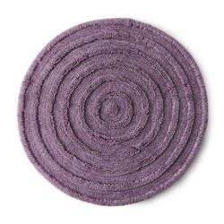 Round woolen rug lilac (150x150cm)