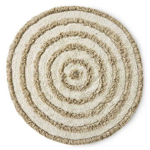 Round bath mat cream (120x120cm)