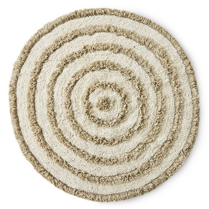 Round bath mat cream (120x120cm)