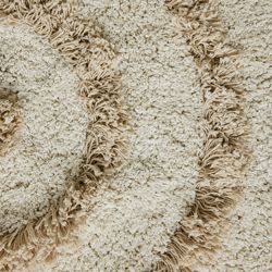 Round bath mat cream (80x80cm)