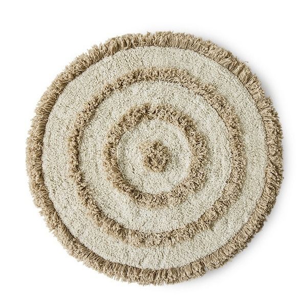 Round bath mat cream (80x80cm)