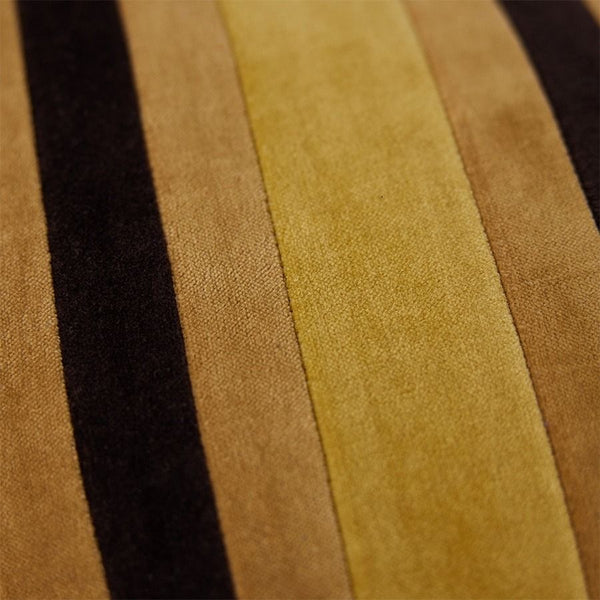 Striped velvet cushion Honey (50x30cm)