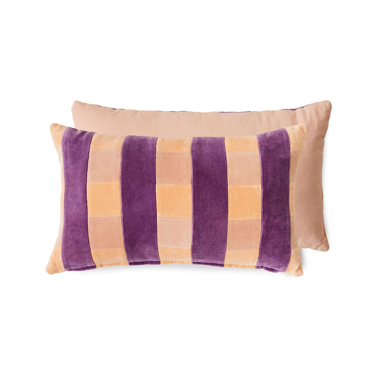 Striped velvet cushion Midsummer (50x30cm)