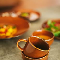 Chef ceramics: mug, burned orange