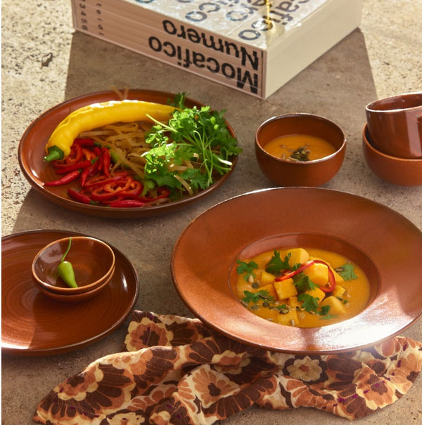 Chef ceramics: small dish, burned orange
