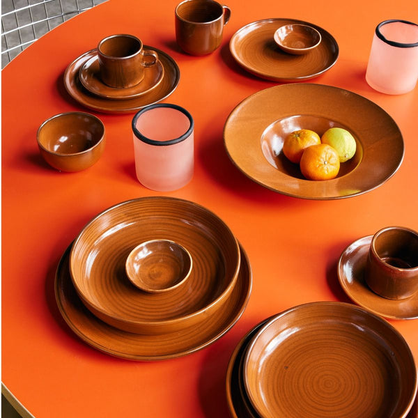 Chef ceramics: small dish, burned orange