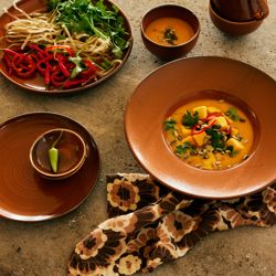 Chef ceramics: bowl, burned orange