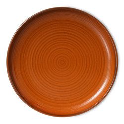 Chef ceramics: dinner plate, burned orange