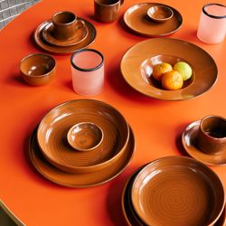 Chef ceramics: deep plate L, burned orange