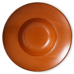 Chef ceramics: pasta plate, burned orange