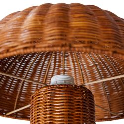 Rattan table lamp natural