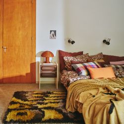 Rattan table lamp natural