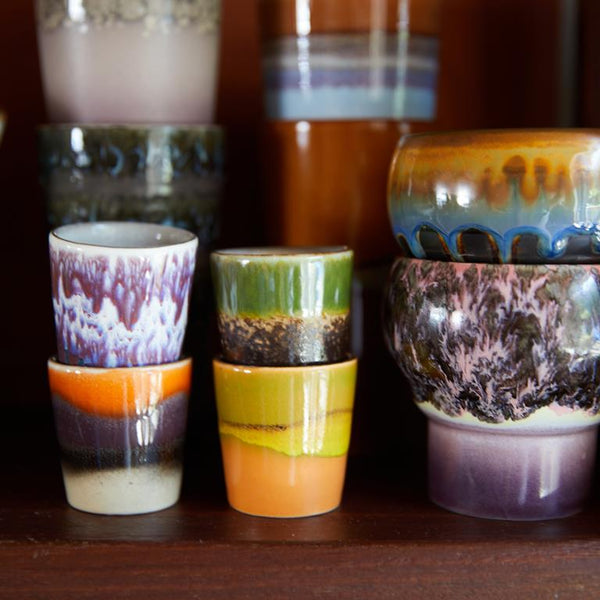 70s ceramics: egg cups, island (set of 4)