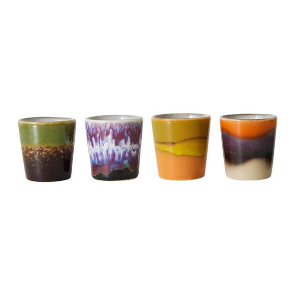 70s ceramics: egg cups, island (set of 4)
