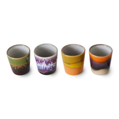 70s ceramics: egg cups, island (set of 4)