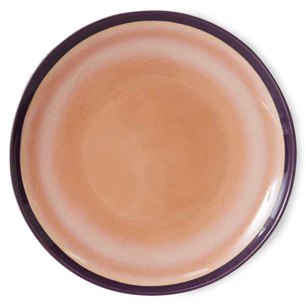 Dinerbord 70s ceramics bedrock (set van 2)
