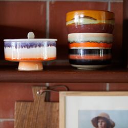 70s ceramics: bonbon bowl, mauve