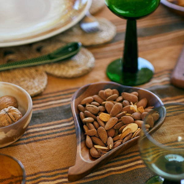 Acacia pear bowl L