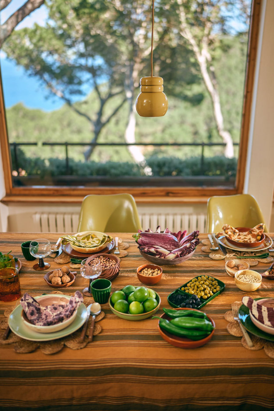 Bulb pendant lamp mustard