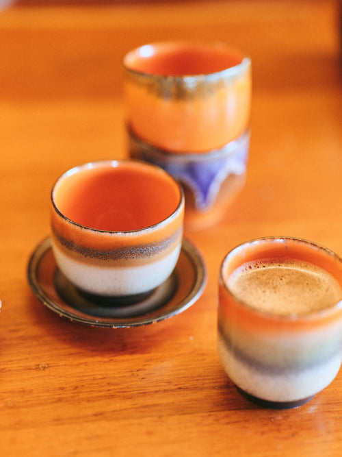 70s ceramics: saucer dark roast