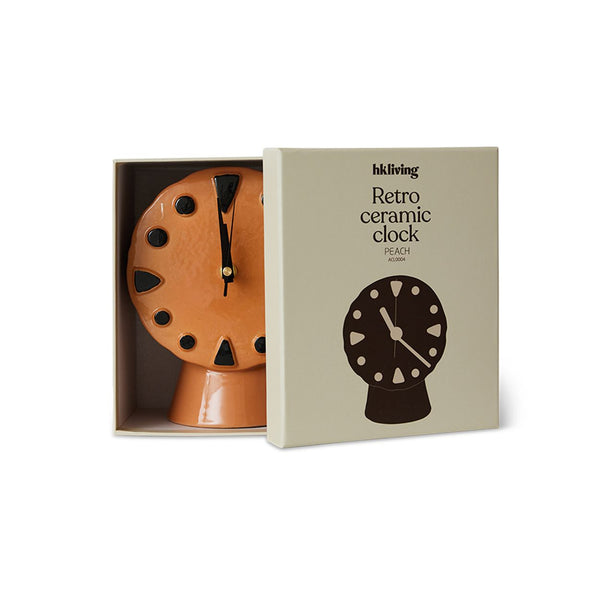 Retro ceramic clock peach