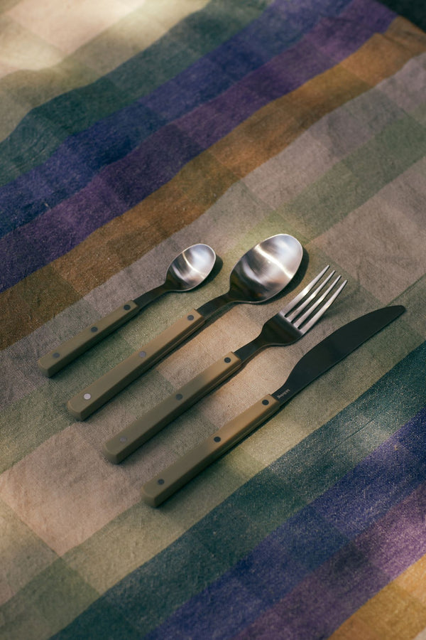 70s cutlery fork olive