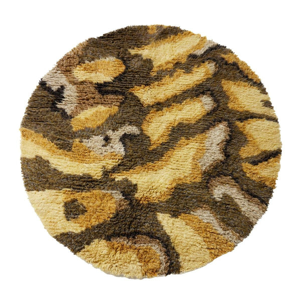 Fluffy round rug dunes (145x145cm)