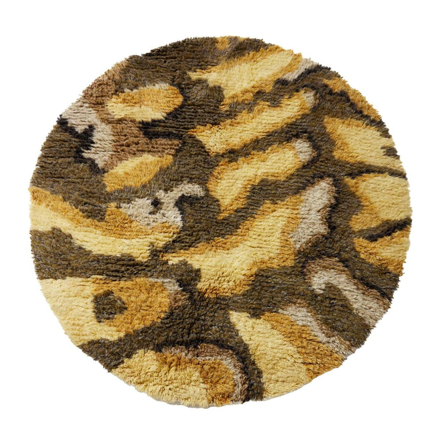 Fluffy round rug dunes (145x145cm)