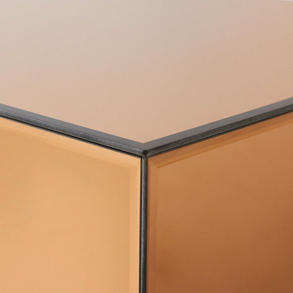Mirror block coffee table smokey brown (80x55cm)