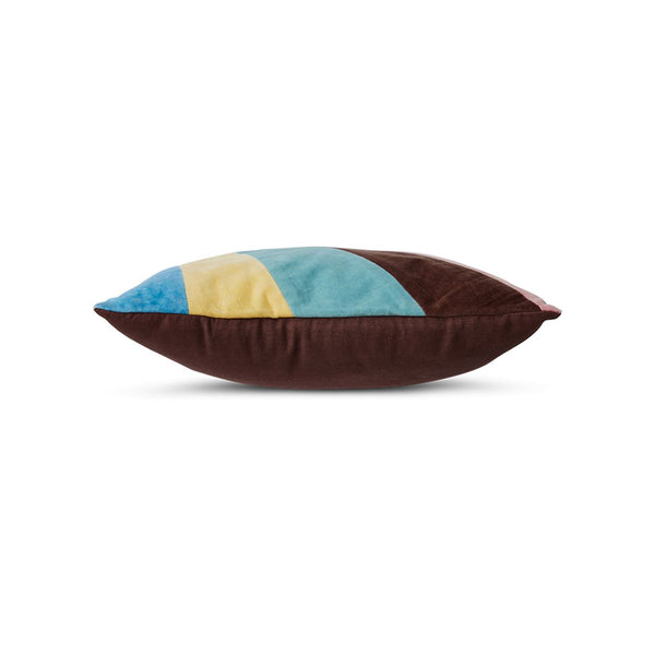 Striped velvet cushion eventide (45x45cm)