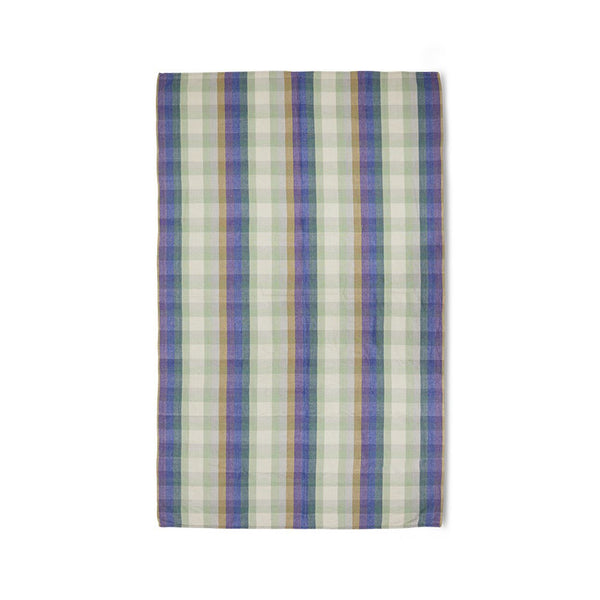 Vida check table cloth mint/cobalt (140x220cm)