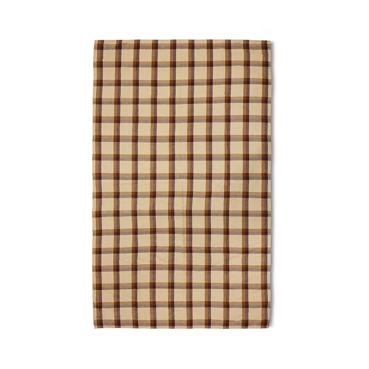 Vida check table cloth chestnut/cream (140x220cm)