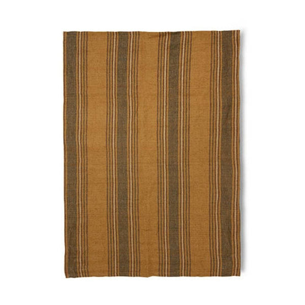 Vida striped tea towel amber/grey (50x70cm)