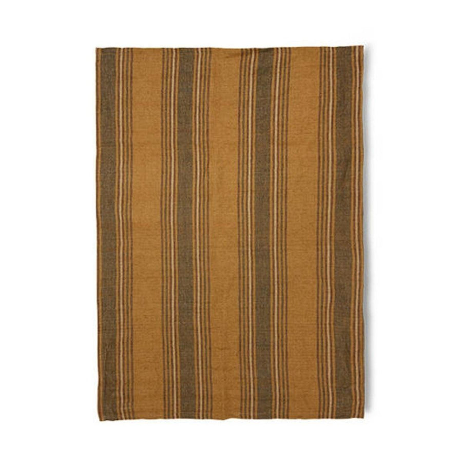 Vida striped tea towel amber/grey (50x70cm)