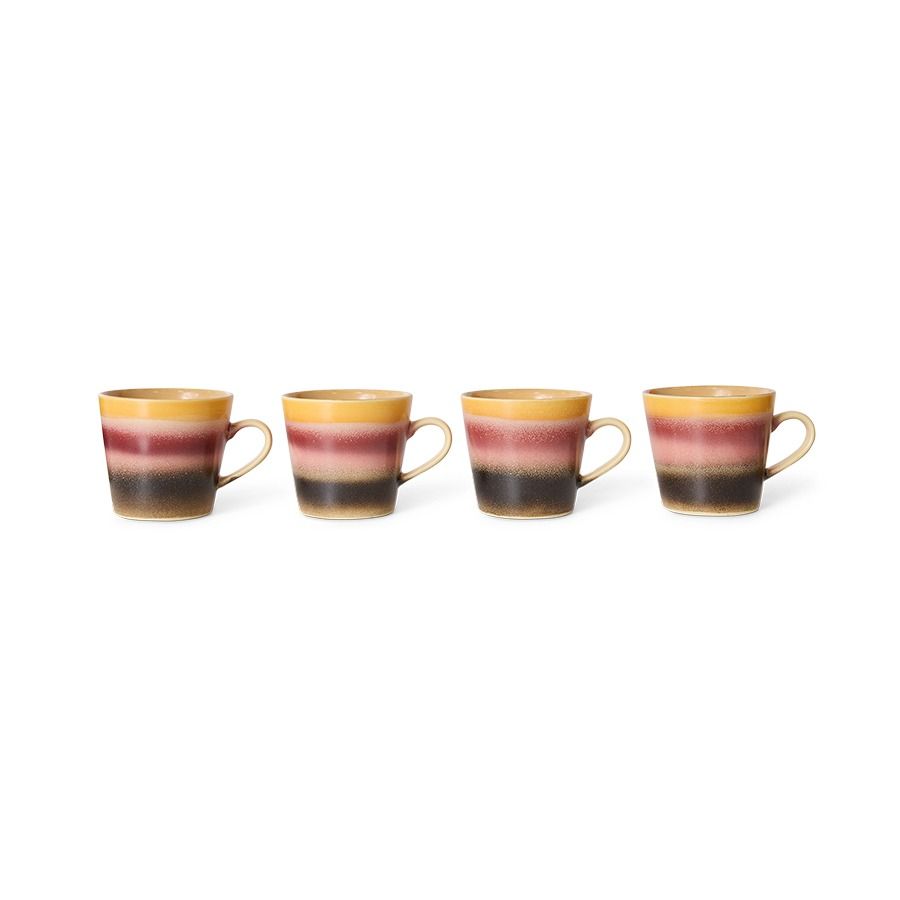 70s ceramics: cappuccino mug sunset