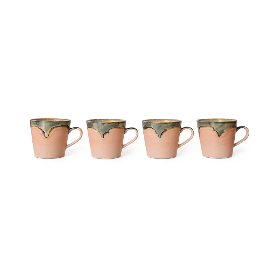 Cappuccino mok 70s ceramics blossom