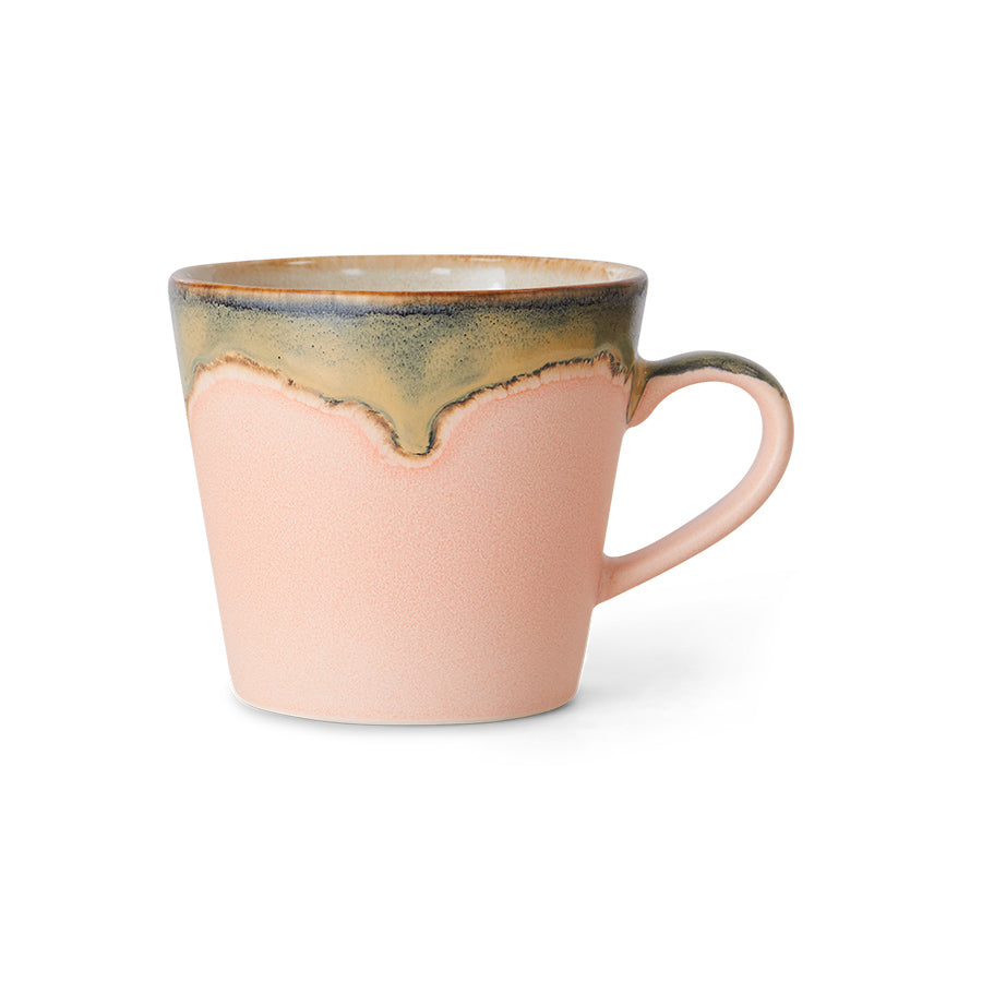 Cappuccino mok 70s ceramics blossom
